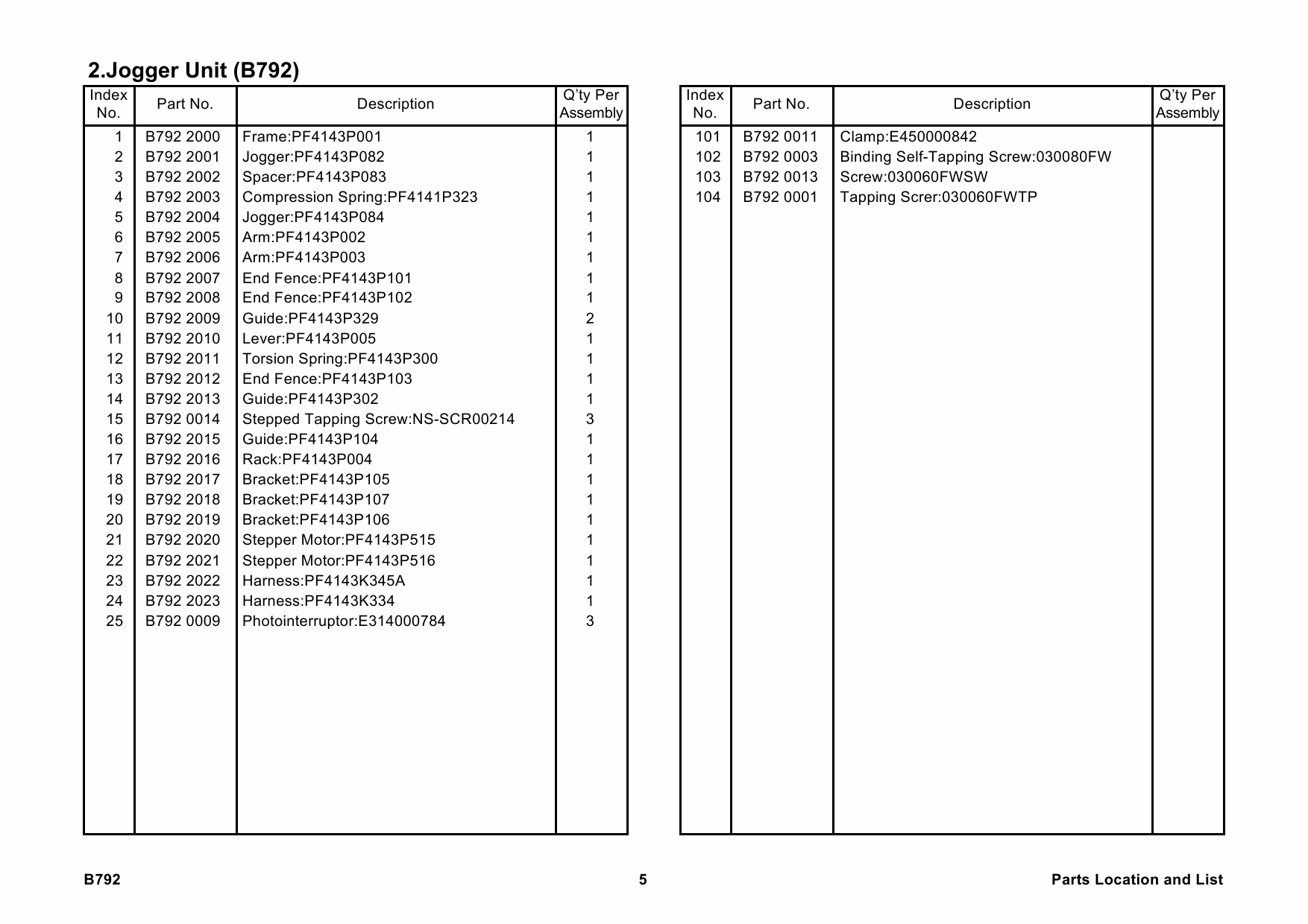 RICOH Options B792 FINISHER-SR3000 Parts Catalog PDF download-2